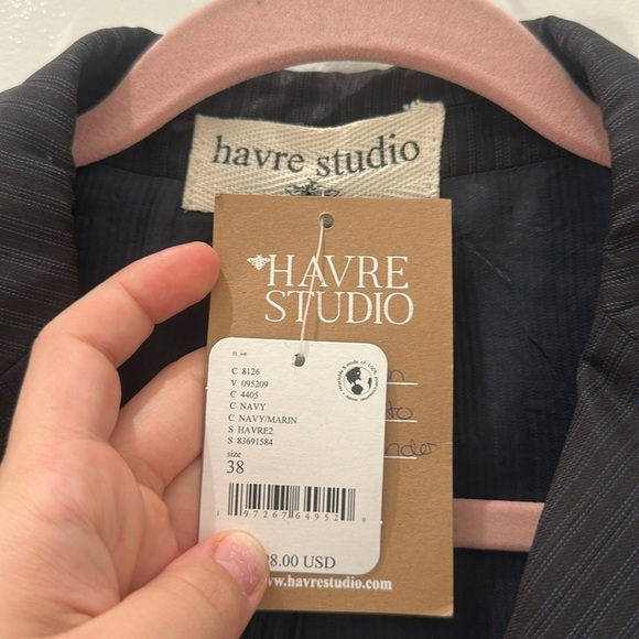 NWT Free People Havre Studio pinstripe blazer size 38 - Picture 9 of 12